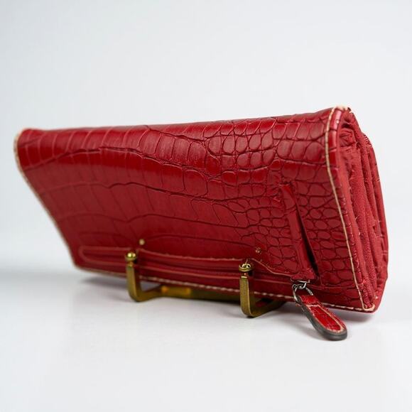 Red Leather Wallet Matches Brighton Bag In Closet | GUC - Picture 3 of 10